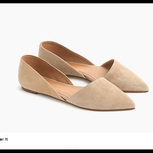 New Unworn J Crew Zoe Suede d’Orsay Flats Size 7.5